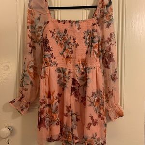 A&F Smocked Romper, Peach [Like New]